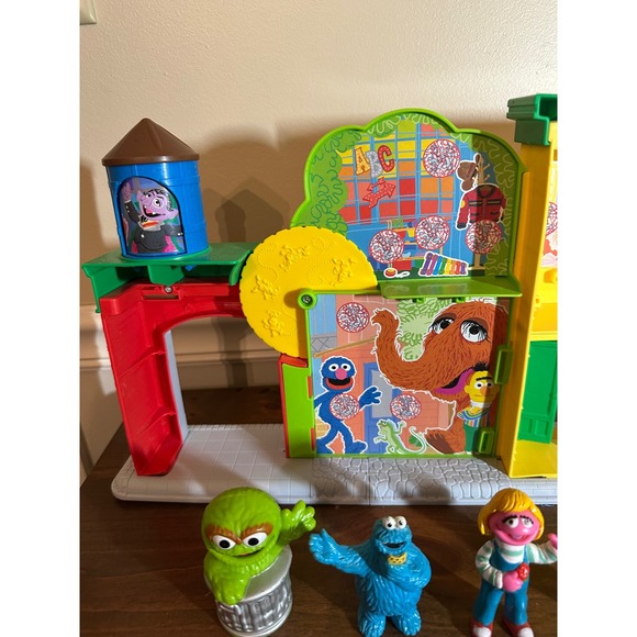 Sesame Street Neighborhood Playset 123 Building Figures Cookie Monster Ernie - Picture 7 of 8